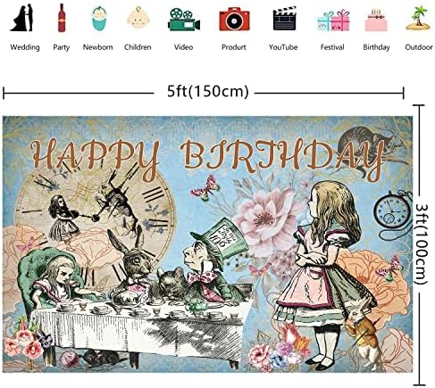 Alice In Wonderland Birthday Party Supplies dekoracije,služi 10 gosti ploče, noževi, viljuške, kašike,
