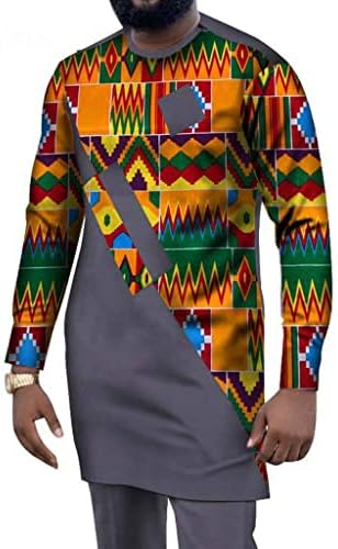 Afrička muška odjeća Dashiki Outfit Tradicionalni luksuzni ispisani tužni bluza Top pant TrackSit