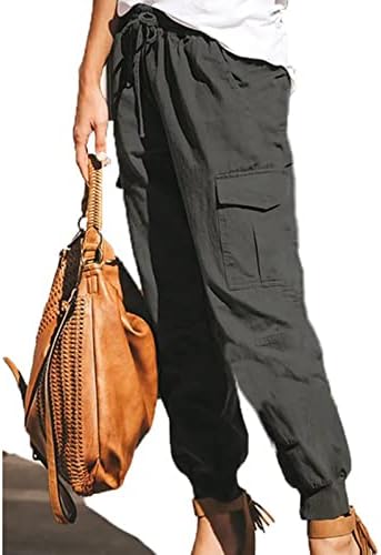 Ženske vrećaste teretne hlače izvlačenje elastičnog struka ruched planinarski duks padobranske