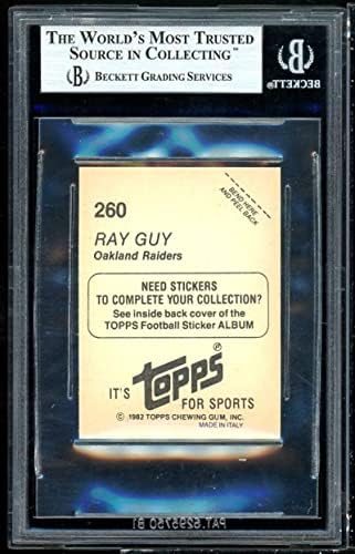 Ray Guy Card 1982 naljepnice za gornje stranice 260 BGS 9