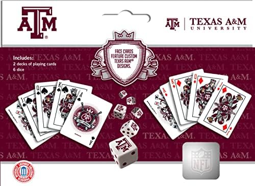 Remek Game Day-NCAA Texas Longhorns 2-Pack karte za igranje & Dice Pack-zvanično licencirani Set za