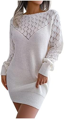 NOKMOPO džemper  haljine za žene 2023 jesenska i zimska Casual haljina okrugli vrat torba visokog