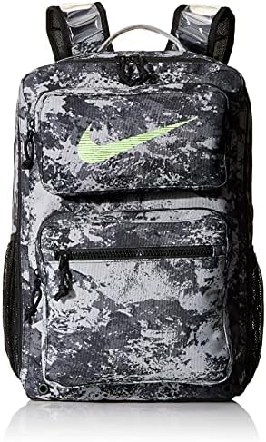 Nike utility Speed-GFX svuda Print ruksak čestica Siva / Crna / Lime Blast -