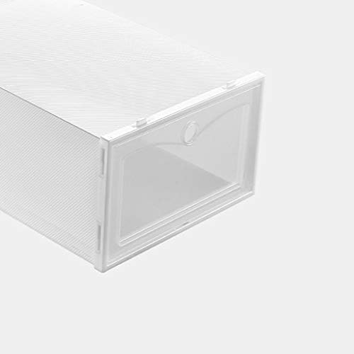 Xjjzs prozirna plastična kutija za obuću, kutija za skladištenje cipela za slaganje, kutija za odlaganje bijele