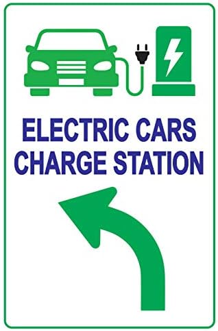 Sign za punjenje električnog vozila - smjer za stanicu za punjenje EV, živopisan dizajn plus zaštita od UV-a