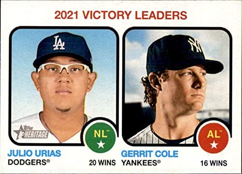 2022 Heritage za baštinu # 65 Julio Urias / Gerrit Cole Los Angeles Dodgers / New York Yankees MLB Baseball Base Trgovačka kartica
