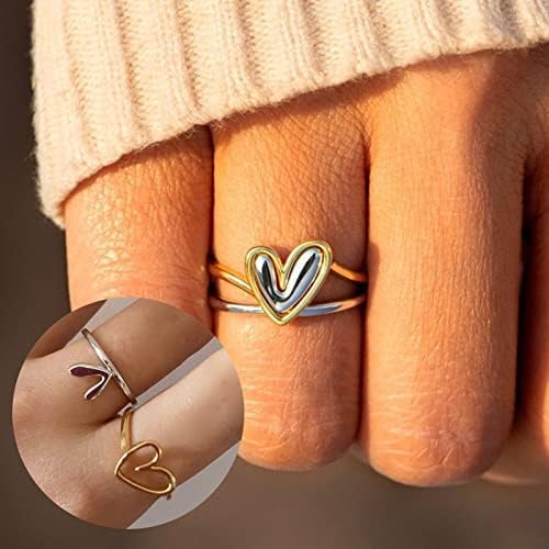 Vjenčani prstenovi za žene za kćer i majčin prsten u obliku srca Izvrsni prsten za rođendan