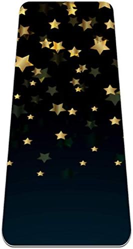 Unicey debela neklizajuća Vježba & amp; fitnes 1/4 prostirka za jogu sa noćnim nebom sa printom Zlatne Zvijezde