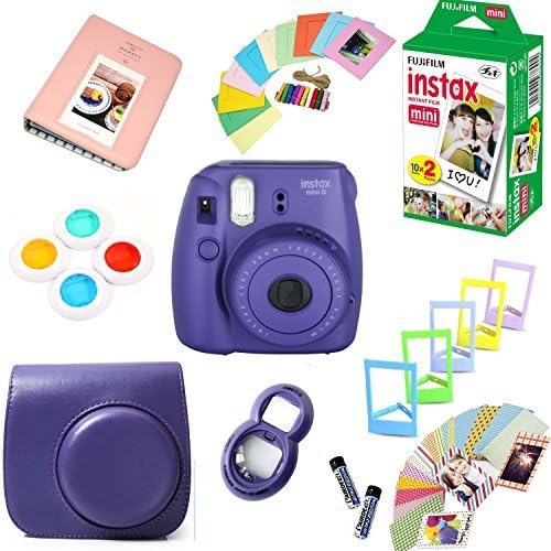 Fujifilm Instax Mini 8 Filmska Kamera + Instax Mini Film + Zaštitna Futrola Za Kameru + Selfie Sočivo + Filteri