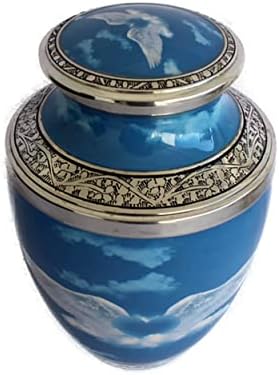 D * G Blue Sky Urn, dizajnerska galerija Kremacija urne za ljudski pepeo, pogrebnu urnu, memorijalno urn, sjećanja