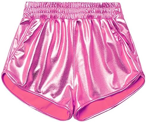 Perficion Girls Metalne kratke hlače blistave sjajne hlače Zlatno / srebrna / ružičasta odjeća
