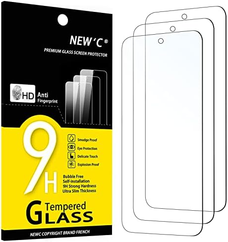 NEW'C [3 Pack] dizajniran za Samsung Galaxy A53 5G zaštitnik ekrana kaljeno staklo, Ultra otporno na futrolu
