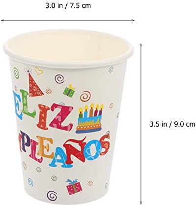 AMOSFUN za jednokratnu upotrebu pića pića čaše za piću vodu za papir za rođendan za rođendan