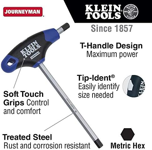 Klein Tools JTH6M3 3 mm Hex ključ sa Kalfa T-ručkom, 6-inčni
