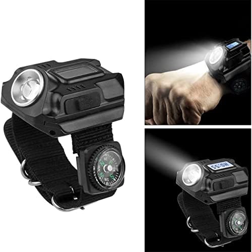 Zsedp LED ručni zglob za punjivo punjivo Compass Gledaj svjetla Prijenosni zglob XPE Vanjski kamp planinarski rasvjetni alat