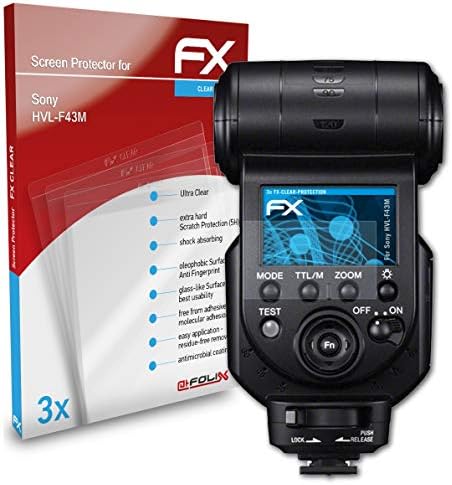 Atfolix Zaštitni film kompatibilan sa Sony HVL-F43M zaštitnikom zaslona, ​​ultra-čistom FX zaštitnom filmu