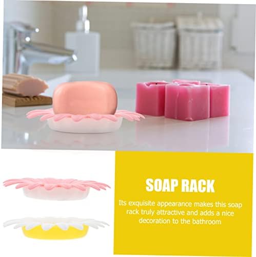 Zerdeko 4pcs kutija Daisy Flower sapun sa sapunom za toalet sapun za odvod sapuna SOAP tratin