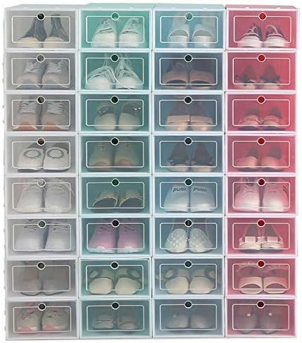 Anncus 3pc Clear Plastične kutije za skladištenje cipela Izdržljiv položaj Sklopivi organizator -
