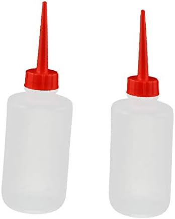 X-DREE 2kom 250ml meka plastika ravno kljun Squeeze bočica za doziranje bočica crvena kapa (2kom 250ml