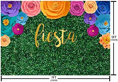 Sendy 7x5ft meksički Fiesta tema pozadina za fotografiju Festival Rođendanska zabava dekoracije zalihe Cinco De Mayo Karneval šarena cvjetna zelena trava zid pozadina Banner Photo rekviziti