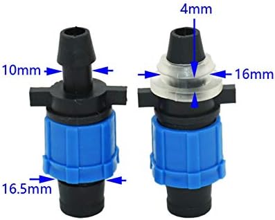 Baštenski sistem za zalijevanje 10 mm 16mm do 16 mm navodnjavanje navodnjavanje za navodnjavanje remena za navodnjavanje konektora za zaključavanje konektora, koristi se za 3 adaptere za navodnjavanje u poljoprivrednom broju