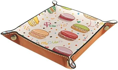 Key Coin Candy Storage Box Folding Macaron Rolling Dice Igre Tray Koža Square Nakit Ladice
