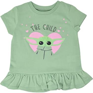 Star WARS The Mandalorian the child Girls T-Shirt and helanke Outfit Set Infant to Big Kid