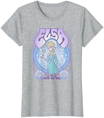 Disney Frozen Elsa Let It Go Sedamdesetih Godina Retro Poster T-Shirt