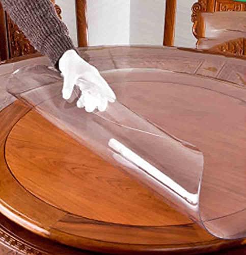 Fercla Clear Okrugli sto, okrugli plastični zaštitnik stol, vodootporan PVC stolnjak, stol za stol za kavu