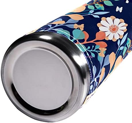 SDFSDFSD 17 oz Vakuum izolirane boce od nehrđajućeg čelika Sportska kava Travel Mulica Frish Originalna koža Zamotana BPA Besplatno, D cvjetno cvijeće
