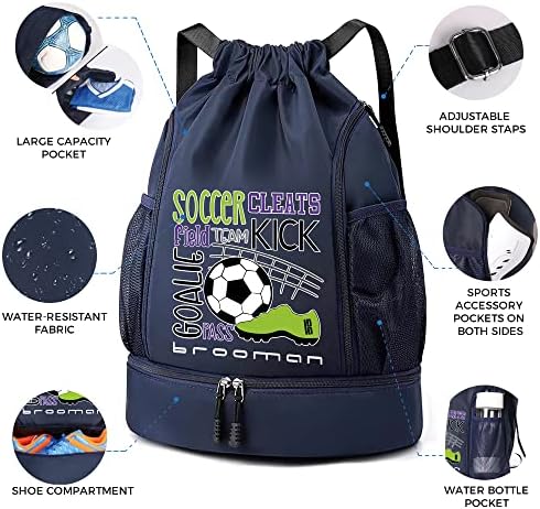 Brooman Soccer torba Boys Girls ruksak za košarku fudbal i odbojku sa kugličnim pretinkom