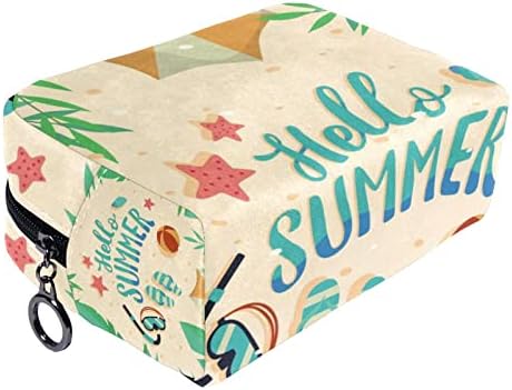 Travelna torba za šminku, kozmetička torba Make up Case za organizator, za žensku torbicu za toaletne potrepštine Oprema Četke, zdravo ljetna plaža Havaji crtani film