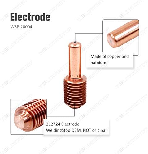 PLASMA Torch elektrode Tip za vuču za miller spektar 875 rezač ICE-60T / TM 25pcs