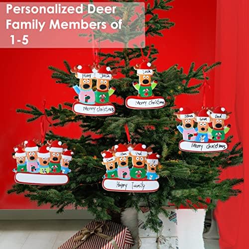 Personalizirani Božićni ukrasi 2022, prilagođeni članovi porodice Jelena od 1-5 ukrasa za jelke, prilagođeni ukrasi za božićno drvo poklon za porodične prijatelje