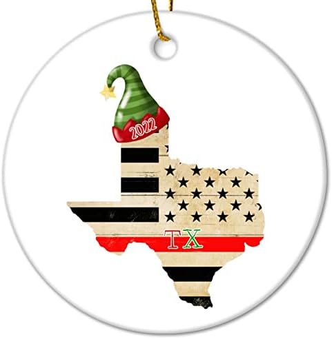 Sretan Božić Michigan 2022 Božić keramički Ornament Božić suveniri nacionalni ponos Božić viseći ukrasi 3 inčni DIY Božićni ukrasi za Božićne dekoracije za zabave
