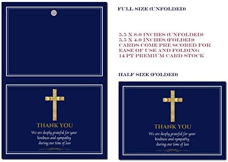 Proslava života sahrana hvala kartice sa kovertama Katolička hrišćanska simpatija priznanje Memorijal