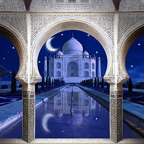 Pozadina Za Fotografiju - Tadž Mahal Noćna Bešavna Pozadina Od Tkanine