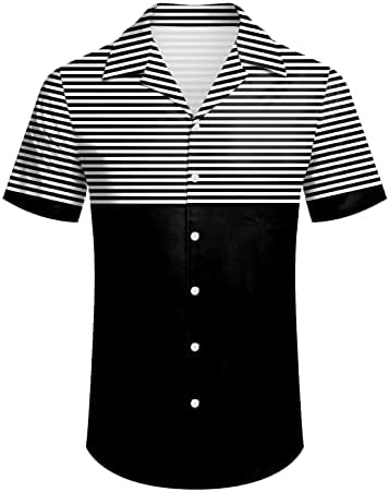 Muškarci Casual kratki rukav proljeće ljeto spušteni vrat 3D štampane košulje modni Top bluza košulje Muška odjeća jesen