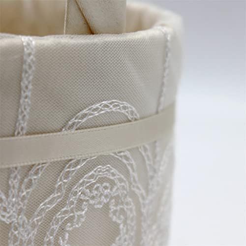 JKUYWX Exquisite Lace simulirani cvijet ručno rađena korpa prsten jastuk PP pamučna tkanina vjenčanje potrepštine