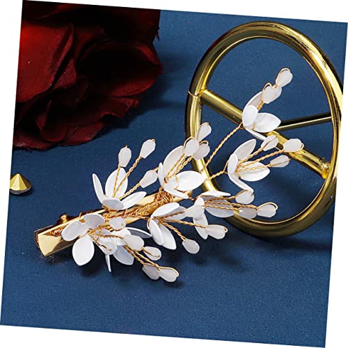 Lurrose 3pcs Flower Golden Styling Svadbeni glava za vjenčanje za žene Crystal Barrettes kose biserna bareta