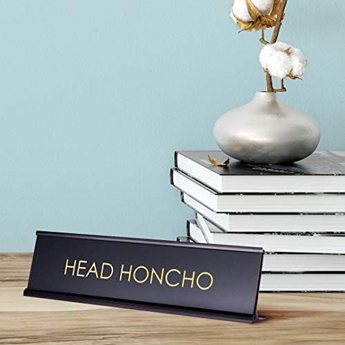 Glava Honcho-crni stol znak ime ploča za Boss