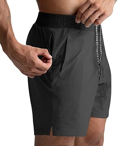 Lempue 2 pakovanja muške atletske kratke hlače 5 inča brzo suhe hlače za teretanu za muškarce lagani sportski šorc za trčanje s džepovima