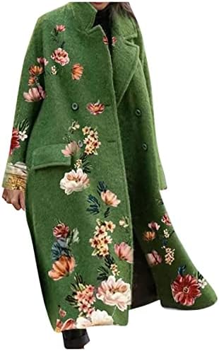 Žene Jesen Favoriti 2022 Modni džep u boji Dugi rukavi LEGEL LEPEL Vuneni kaput Zimske odjeće