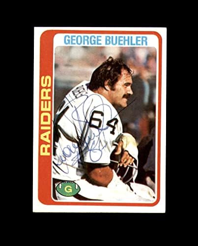 Rukovanje Georgea Buehler potpisan 1978, TOPPS Oakland Raiders Autogram