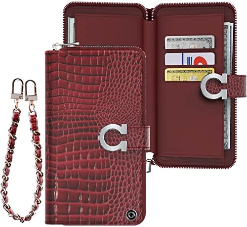 JUST4YOU iPhone 11 Pro torbica za novčanik sa zatvaračem sa držačem kartice Zaštitna koža Flip Folio