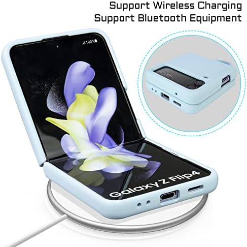 Saiboro za Samsung Galaxy Z Flip 4 futrola silikon, zaštitna futrola za telefon sa držačem prstenjaka,