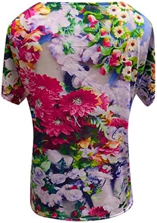 Plus Size Vintage lagani trendi Casual ljetni duksevi s kvadratnim izrezom kratki rukavi grafičke majice za žene