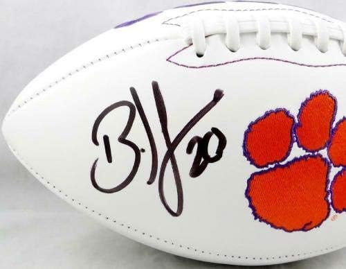 Brian Dawkins Potpisao Clemson Tigers Logo Nogomet-Beckett Auth *Crno-Autogramom College Footballs