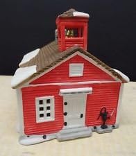 Odjel. 56-naslijeđe selo Christmas New England Village Red Schoolhouse-1986