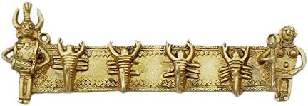 Indianchelf 4 Pack Key Ključne kuke | Kuke za kapute od zlata | Mesingani kaput viseći kuke | Scorpion Four Prong Robe kuka | Zidne kuke za ručnike | Regali kaputa [9,53 cm]